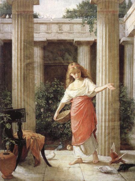 John William Waterhouse In the Peristyle Germany oil painting art